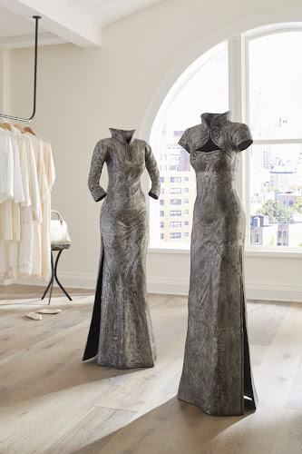 Phillips Dress Sculpture, Long Sleeves Black/Silver Aluminum