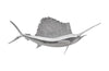 Phillips Collection Sail Fish Wall Sculpture Resin Silver Leaf Accent