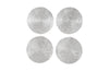 Phillips Collection Ripple Wall Disc Set Of 4 Resin Lg Silver Leaf With Antiquing Wall Art