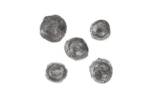 Phillips Splash Wall Bowls Silver Leaf Set of 5