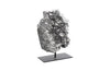 Phillips Collection Cast Crystal On Stand Liquid Silver Lg Tabletop