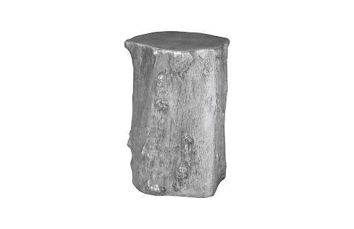 Phillips Log Pedestal Silver Leaf