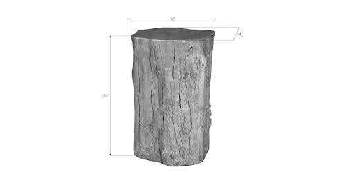 Phillips Log Pedestal Silver Leaf