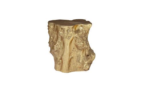 Phillips Log Side Table Gold Leaf