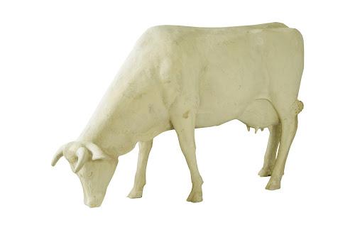 Phillips Life Size Cow Grazing Off White