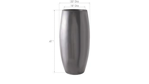 Phillips Elonga Planter Polished Aluminum LG