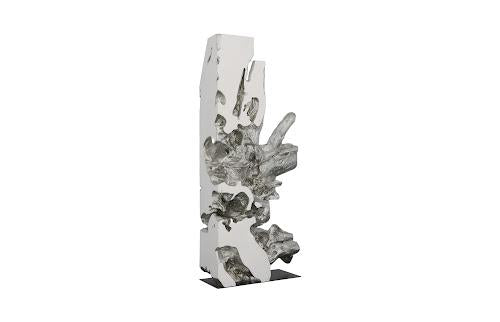 Phillips Freeform Sculpture White Silver Leaf