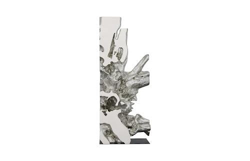 Phillips Freeform Sculpture White Silver Leaf