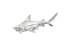 Phillips Collection Black Tip Reef Shark Wall Sculpture Resin Silver Leaf Accent