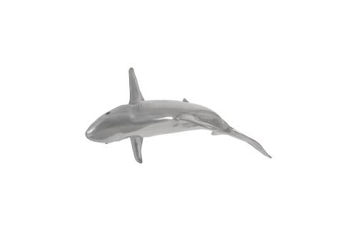 Phillips Whaler Shark Fish Wall Sculpture Resin Polished Aluminum Finish