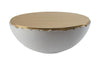 Phillips Collection Broken Egg White And Gold Leaf Coffee Table