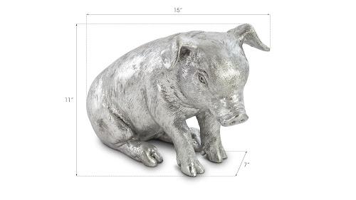 Phillips Sitting Piglet Silver Leaf