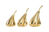 Phillips Collection Hand Dipped Pears Set Of 3 Gold Leaf Tabletop