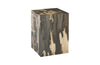 Phillips Collection Cast Petrified Wood Resin Square Stool