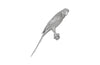 Phillips Collection Parrot Looking Right Wall Art Resin Silver Leaf Accent