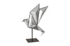 Phillips Collection Origami Bird Table Top Sculpture Silver Leaf Tabletop