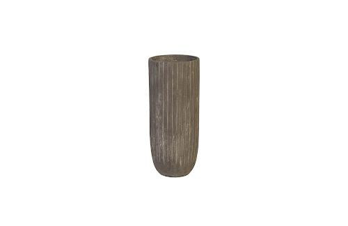 Phillips Fluted Planter Medium Gray