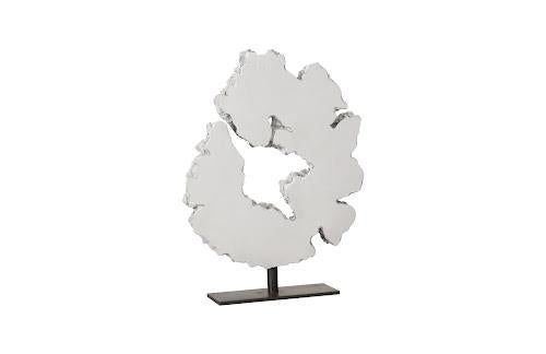 Phillips Lava Slice Sculpture on Stand Resin Stainless Steel