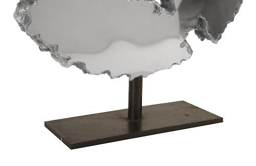 Phillips Lava Slice Sculpture on Stand Resin Stainless Steel