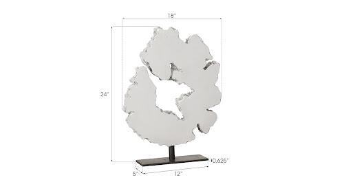 Phillips Lava Slice Sculpture on Stand Resin Stainless Steel