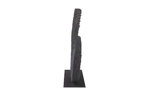 Phillips Swoop Tabletop Sculpture, Black Wood Large