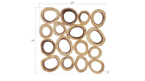 Phillips Chuleta Rings Wall Art Chamcha Wood Square LG