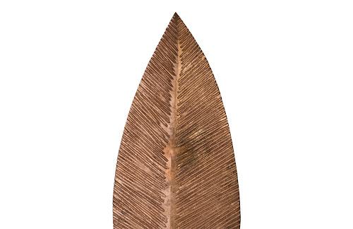 Phillips Carved Leaf on Stand, Copper Leaf LG