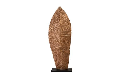 Phillips Carved Leaf on Stand, Copper Leaf SM