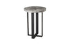 Phillips Collection Chuleta Bar Table On Black Metal Base Chamcha Wood Gray Stone Bar Stool