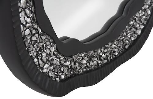 Phillips Geode Mirror, Black And Silver Matte