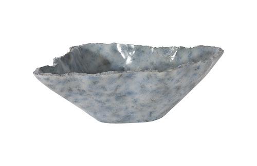 Phillips Cast Blue Onyx Bowl Faux Finish Narrow