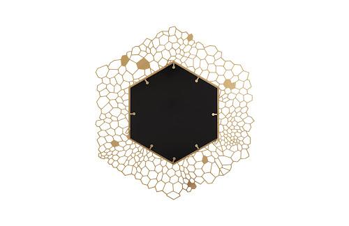 Phillips Hexagon Honeycomb Mirror Brass Gold