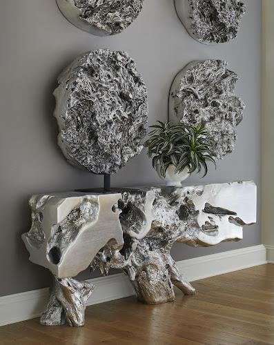 Phillips Cast Root Swirling Wall Sculpture Silver