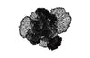 Phillips Collection Flower Wall Art, Large, Black, Metal Black Accent