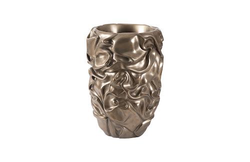 Phillips Drape Planter Polished Bronze