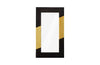 Phillips Collection Scorched , Rectangle Black And Gold Leaf Mirror