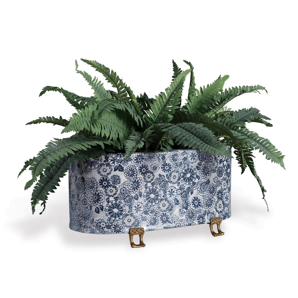 Scalamandre Maison Siberian Tiger Blue Planter