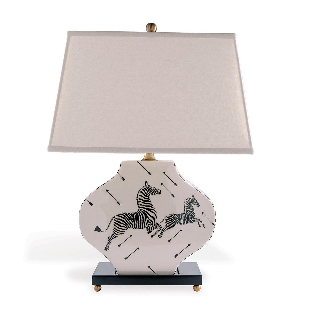 Scalamandre Maison Le Zebre Black Table Lamp