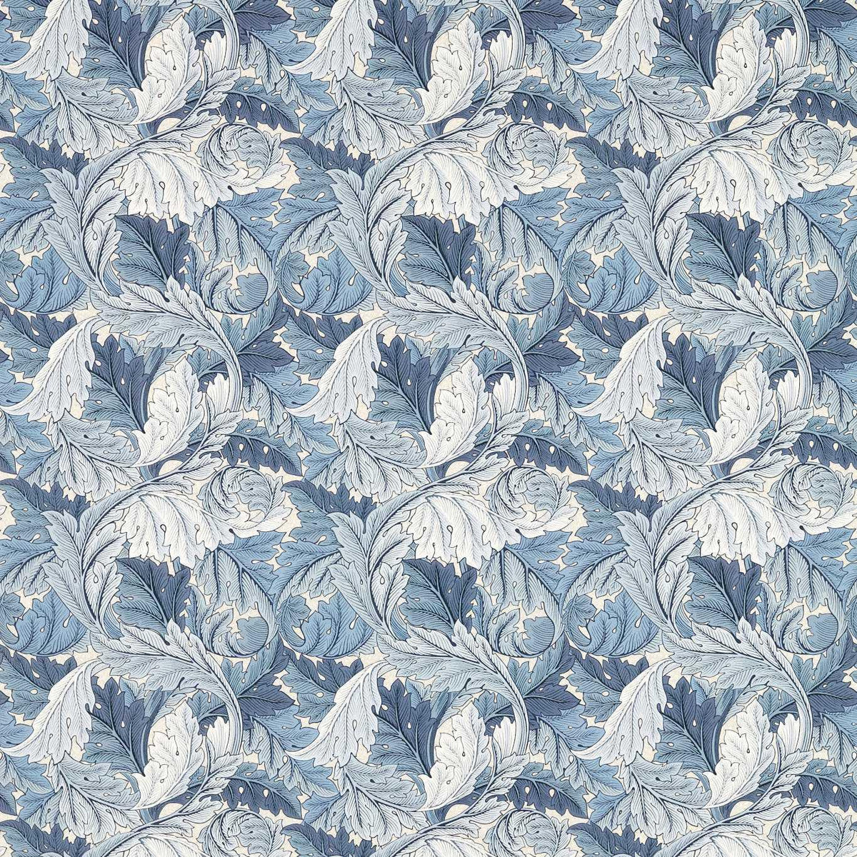 Morris & Co Acanthus Indigo Fabric | DecoratorsBest
