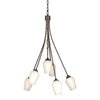 Hubbardton Forge Bronze Opal Glass (Gg) Flora 6 Arm Chandelier