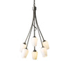 Hubbardton Forge Dark Smoke Opal Glass (Gg) Flora 6 Arm Chandelier