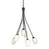 Hubbardton Forge Black Opal Glass (Gg) Flora 6 Arm Chandelier