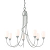 Hubbardton Forge Vintage Platinum Opal Glass (Gg) Flora 7 Arm Chandelier