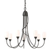 Hubbardton Forge Oil Rubbed Bronze Opal Glass (Gg) Flora 7 Arm Chandelier