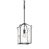 Hubbardton Forge Black Water Glass (Ll) Bow Tall Mini Pendant