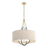 Hubbardton Forge Modern Brass Black Natural Linen Shade (Sa) Loop Pendant