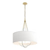 Hubbardton Forge Modern Brass Vintage Platinum Natural Anna Shade (Sf) Loop Pendant