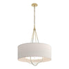 Hubbardton Forge Modern Brass Sterling Flax Shade (Se) Loop Pendant