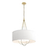 Hubbardton Forge Modern Brass Sterling Natural Anna Shade (Sf) Loop Pendant