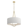 Hubbardton Forge Modern Brass Modern Brass Light Grey Shade (Sj) Loop Pendant